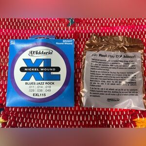 D’Addario XL Nickel Wound Guitar Strings – EXL115 Blues/Jazz Rock (.011–.049)
